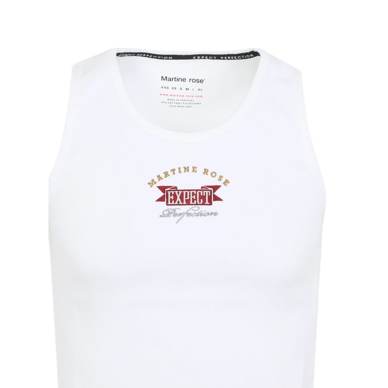 sleeveless tank top white by Selfnex