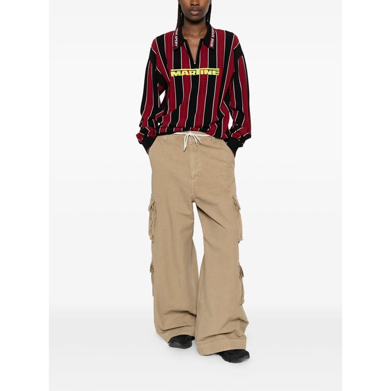 zip-front sweater black/red by Selfnex