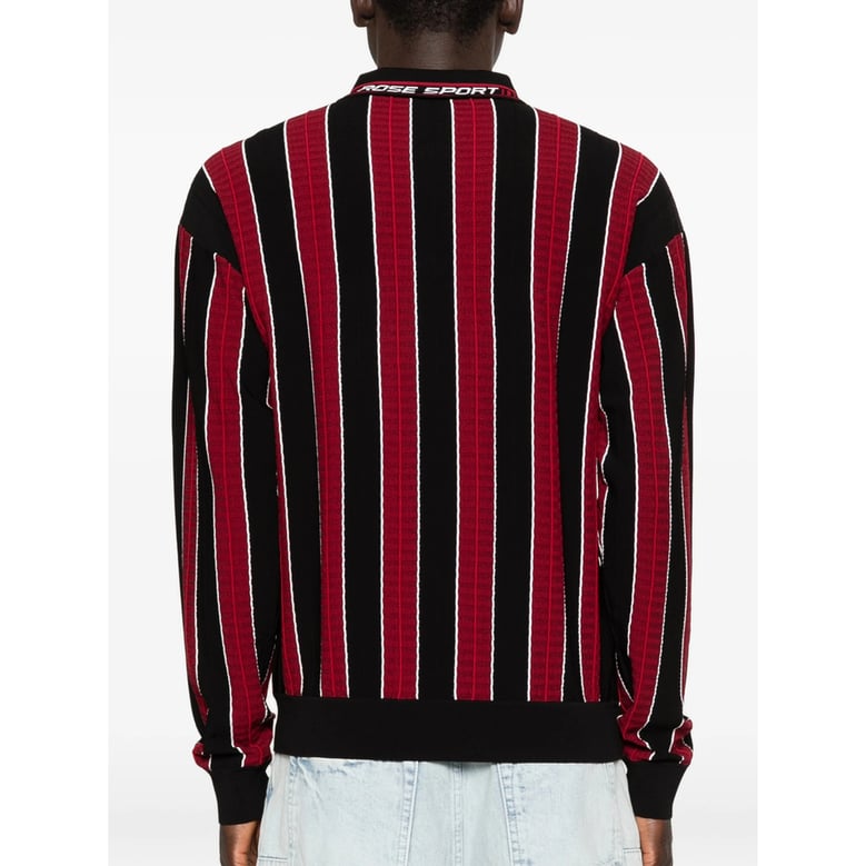zip-front sweater black/red by Selfnex