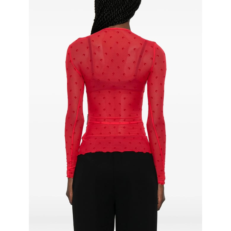 sweater moon print red by Selfnex