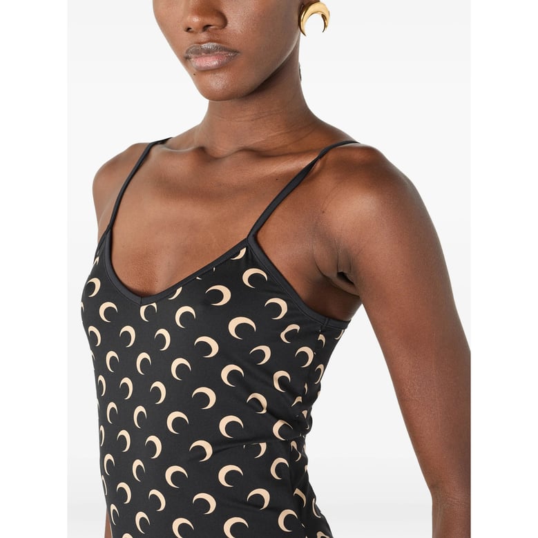 dress black moon print by Selfnex