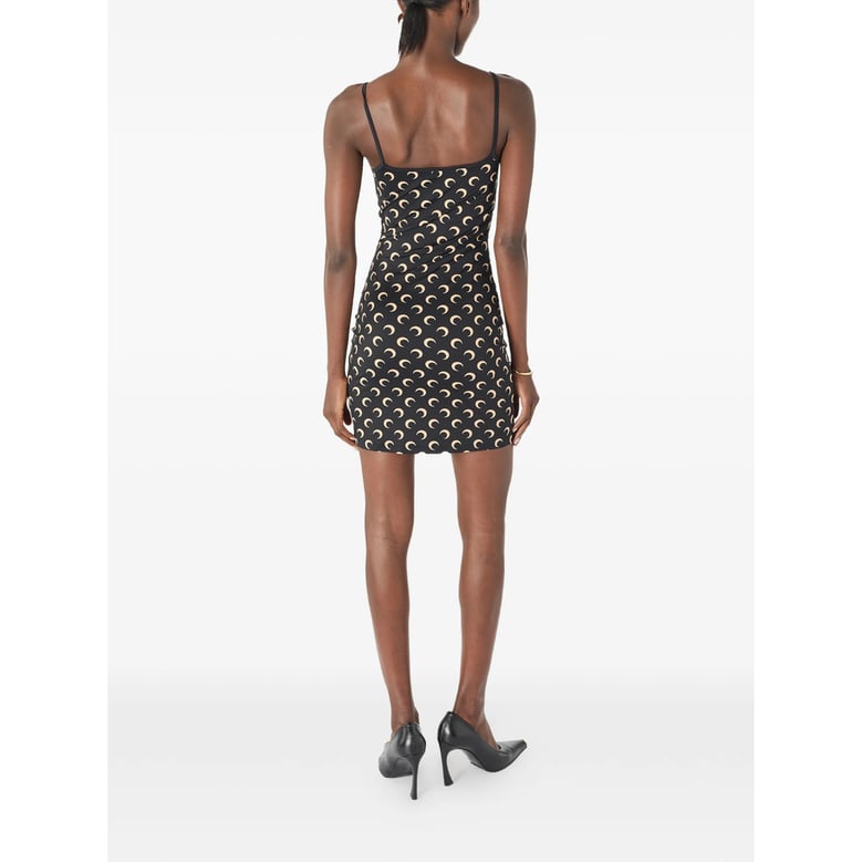 dress black moon print by Selfnex