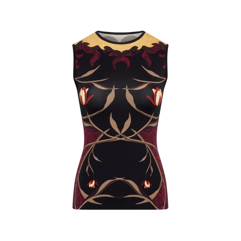 sleeveless top black by Selfnex