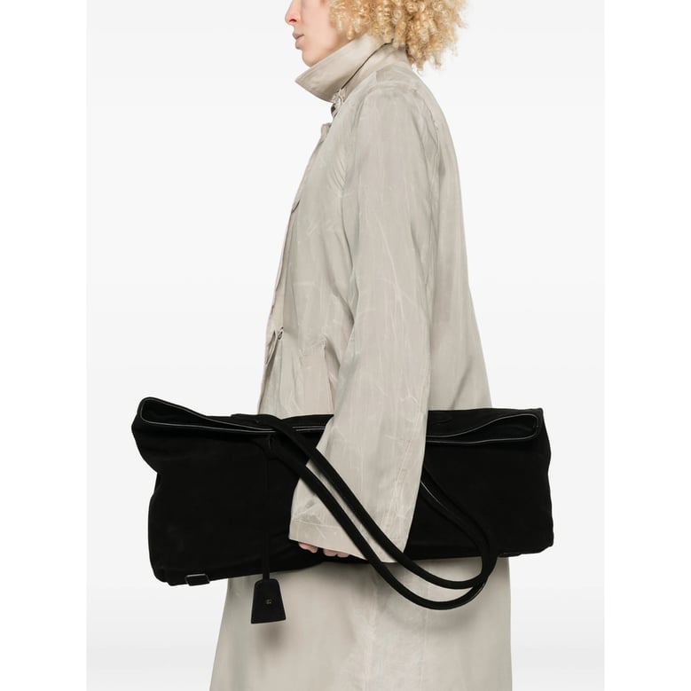 shoulder bag black suede by Selfnex