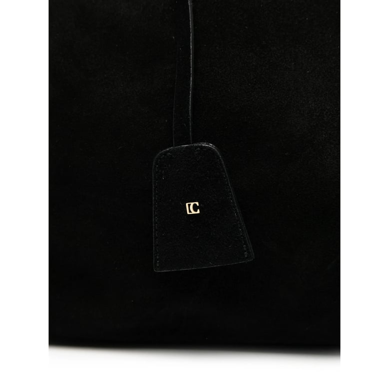 shoulder bag black suede by Selfnex