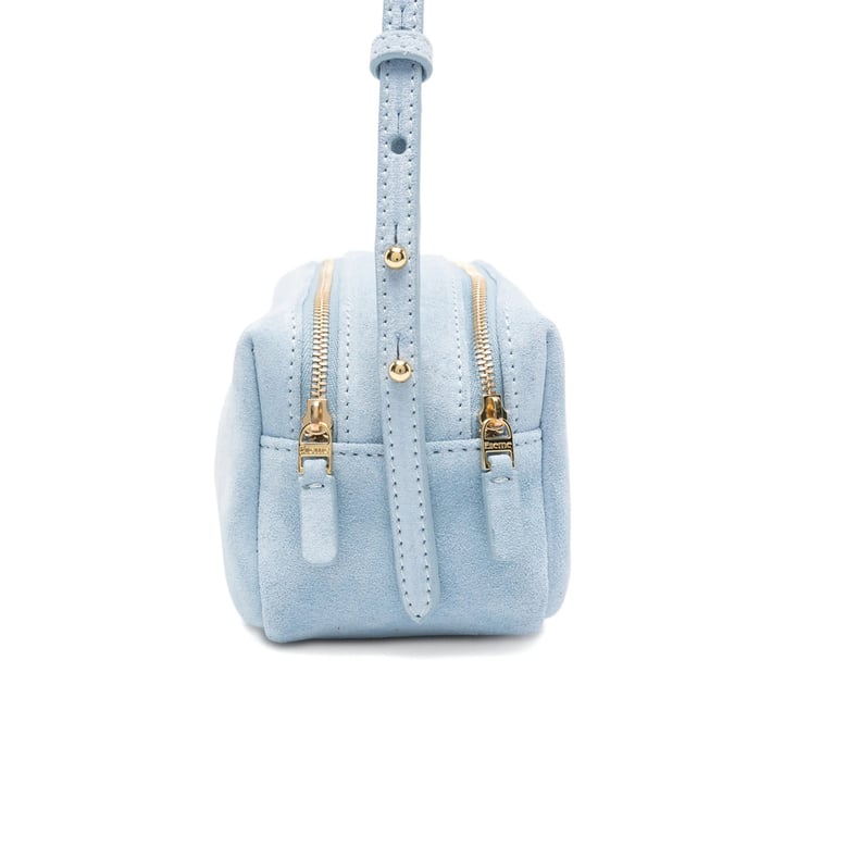 light blue double zip bag by Selfnex