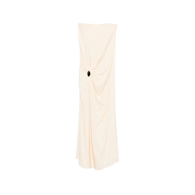 draped design sleeveless dress by Selfnex