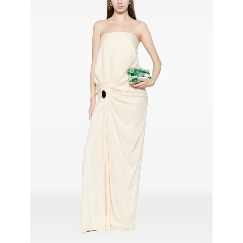 draped design sleeveless dress by Selfnex
