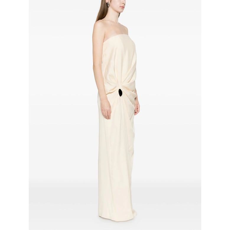 draped design sleeveless dress by Selfnex