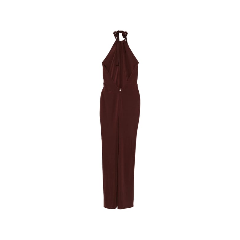halterneck dress with gathered detail by Selfnex