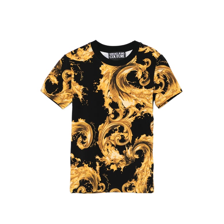 t-shirt baroque print black/gold by Selfnex