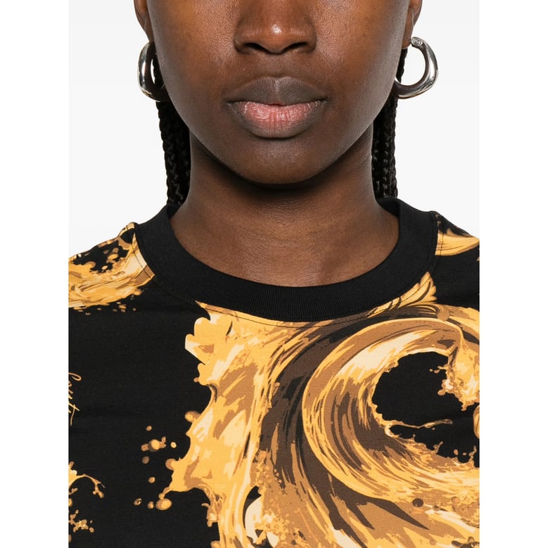 t-shirt baroque print black/gold by Selfnex
