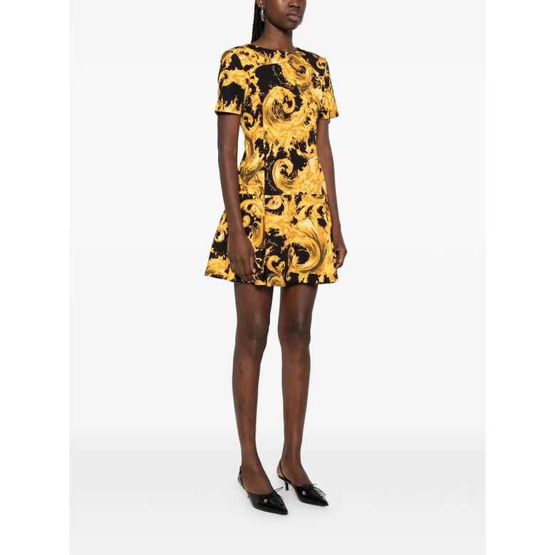 baroque print a-line dress by Selfnex