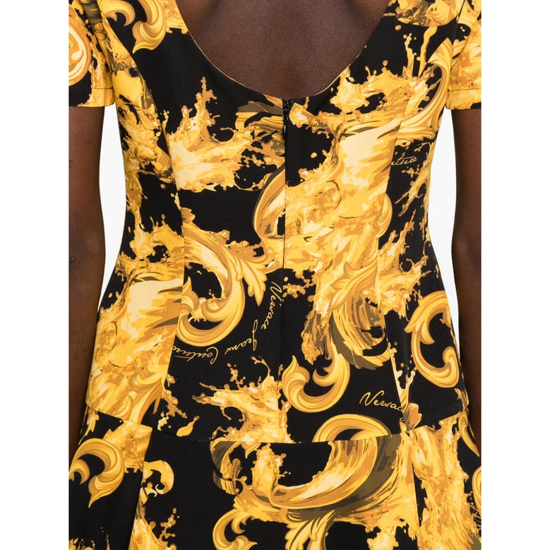 baroque print a-line dress by Selfnex