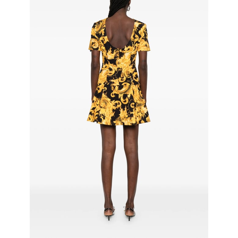 baroque print a-line dress by Selfnex