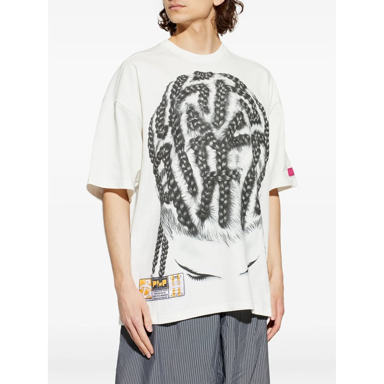 t-shirt graphic print white/grey by Selfnex