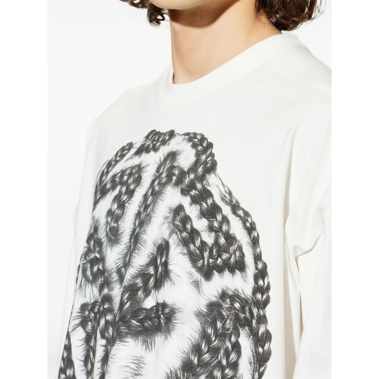 t-shirt graphic print white/grey by Selfnex