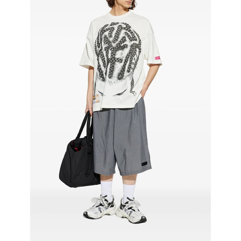 t-shirt graphic print white/grey by Selfnex