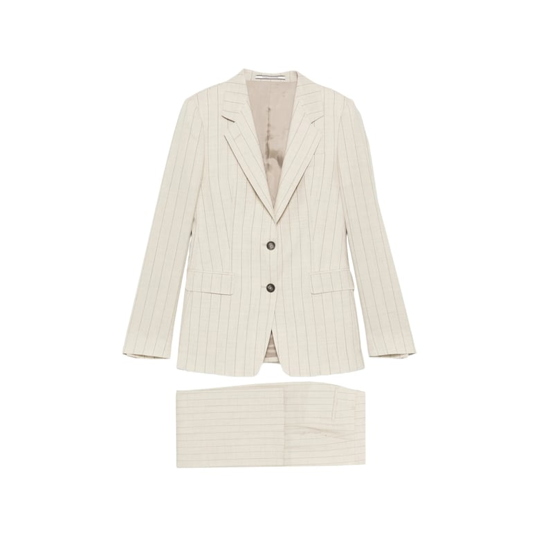 tailored trouser suit, neutrals by Selfnex