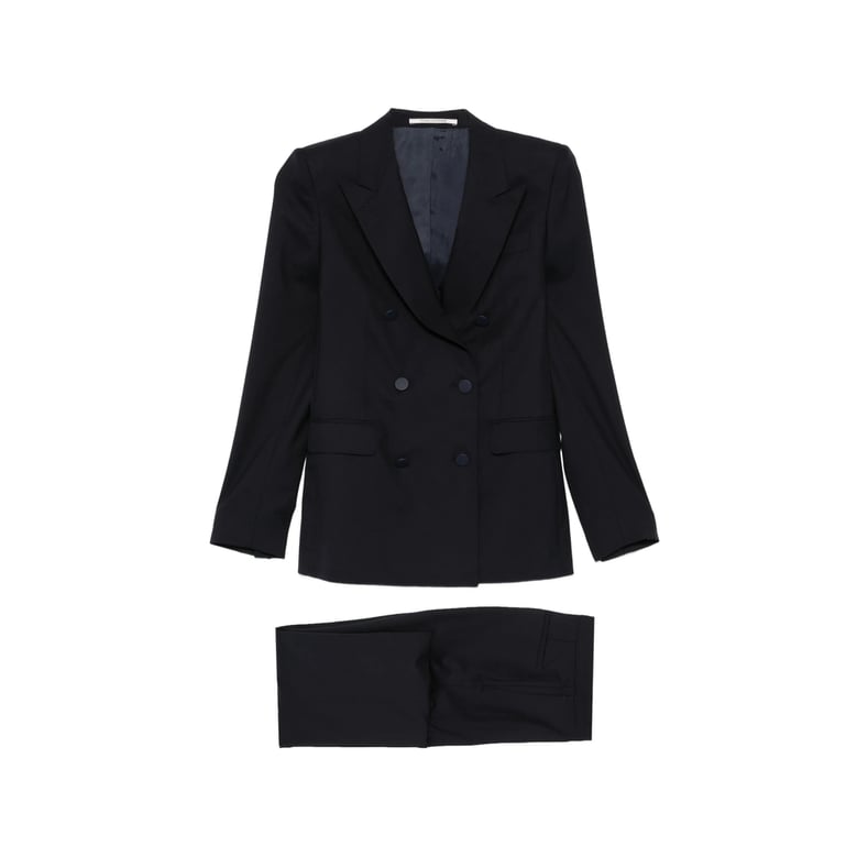 tailored evening suit blue silk-wool by Selfnex
