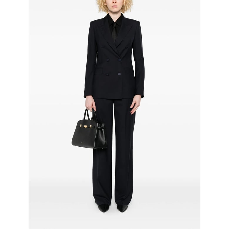 tailored evening suit blue silk-wool by Selfnex