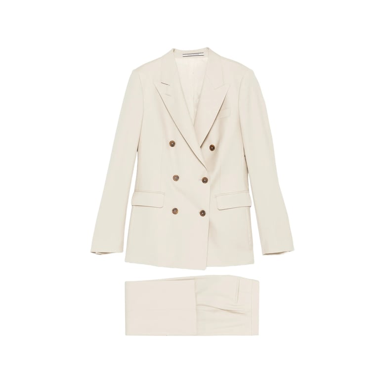 tailored trouser suit in neutrals by Selfnex