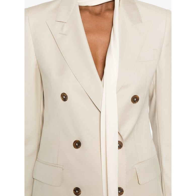 tailored trouser suit in neutrals by Selfnex