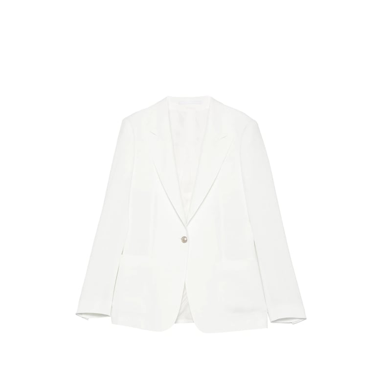 blazer single-button white by Selfnex