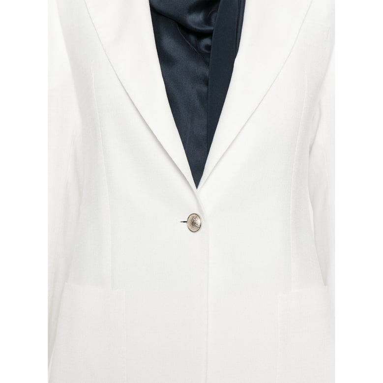 blazer single-button white by Selfnex