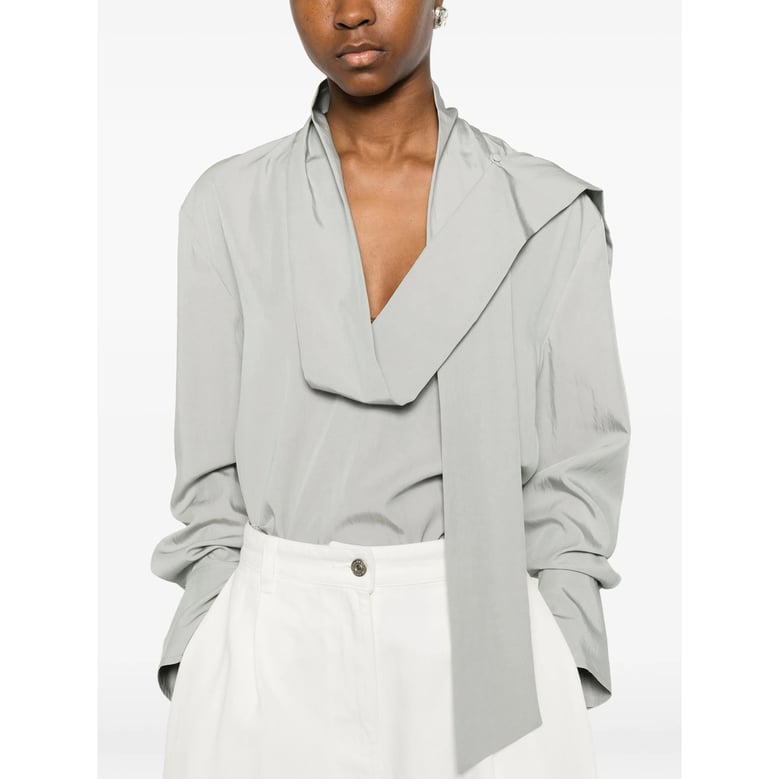 shirt light grey tie detail by Selfnex