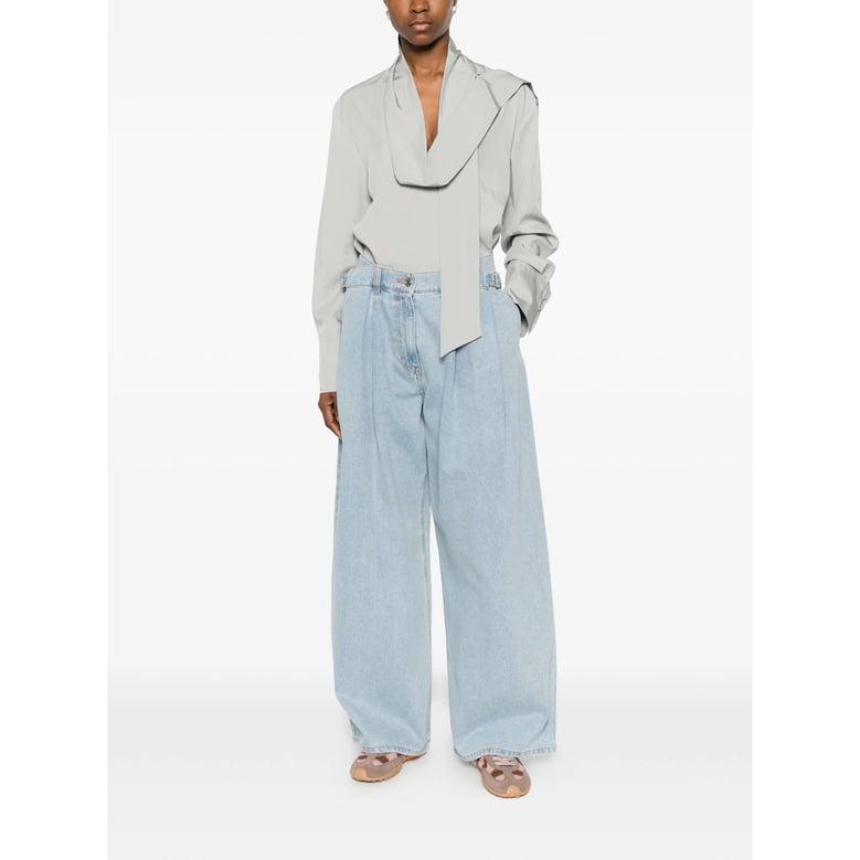 wide leg jeans blue by Selfnex