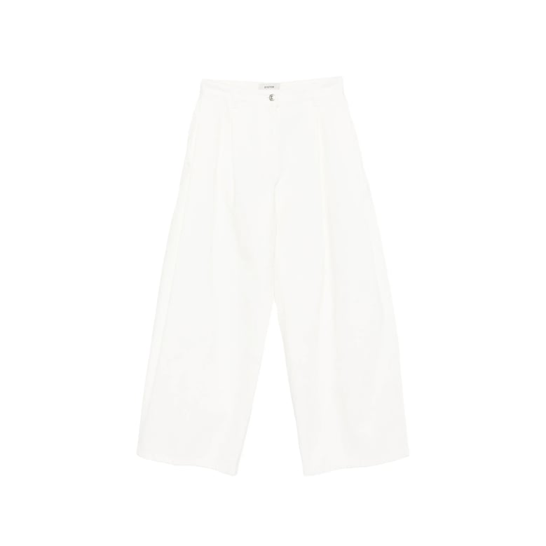 jeans white wide leg high-waisted by Selfnex