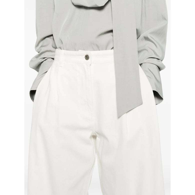 jeans white wide leg high-waisted by Selfnex