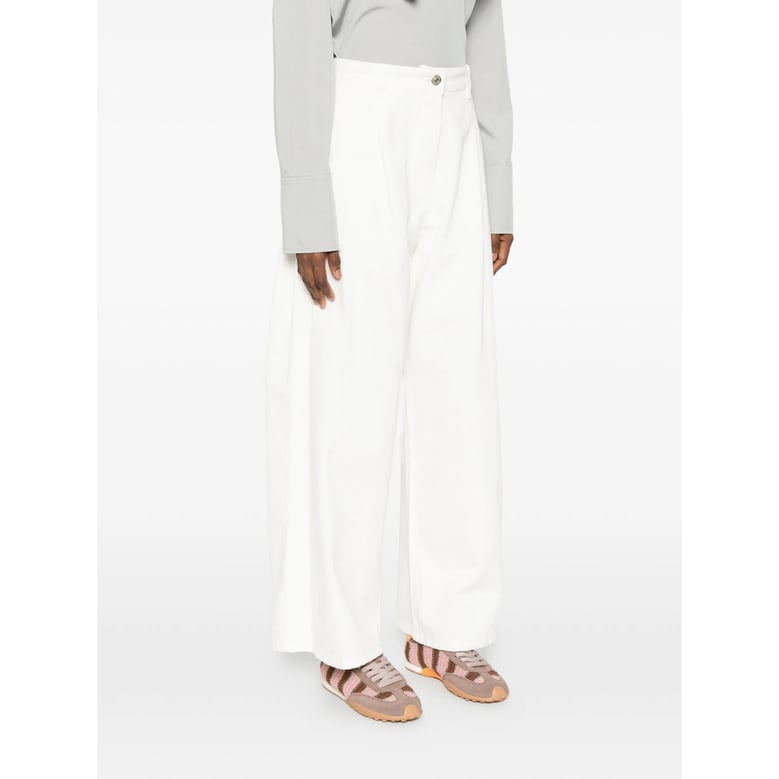jeans white wide leg high-waisted by Selfnex