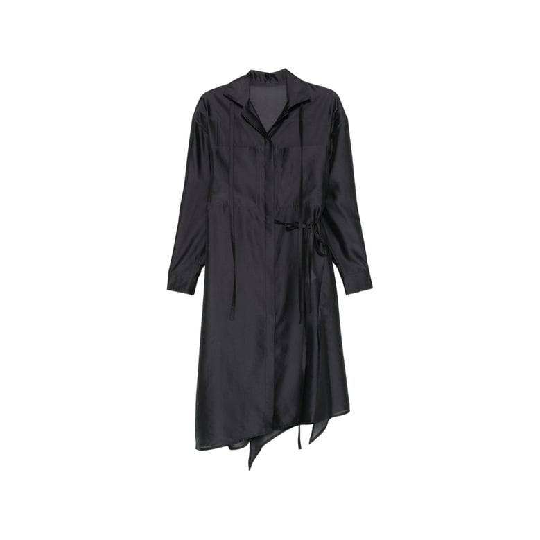 dress with tie detail green by Selfnex