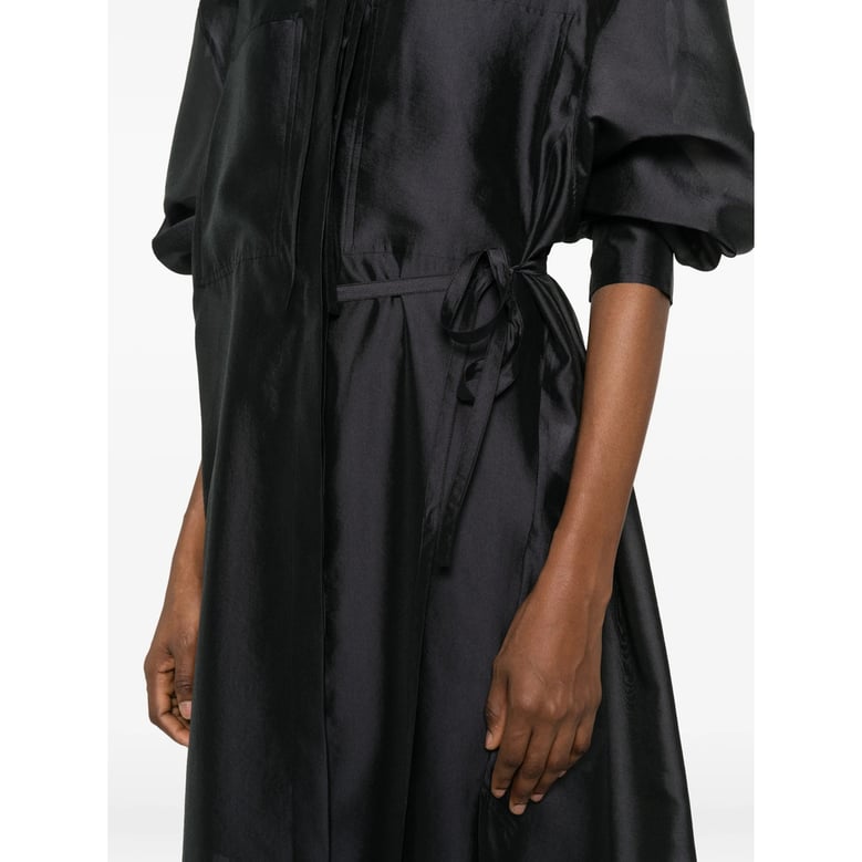 dress with tie detail green by Selfnex