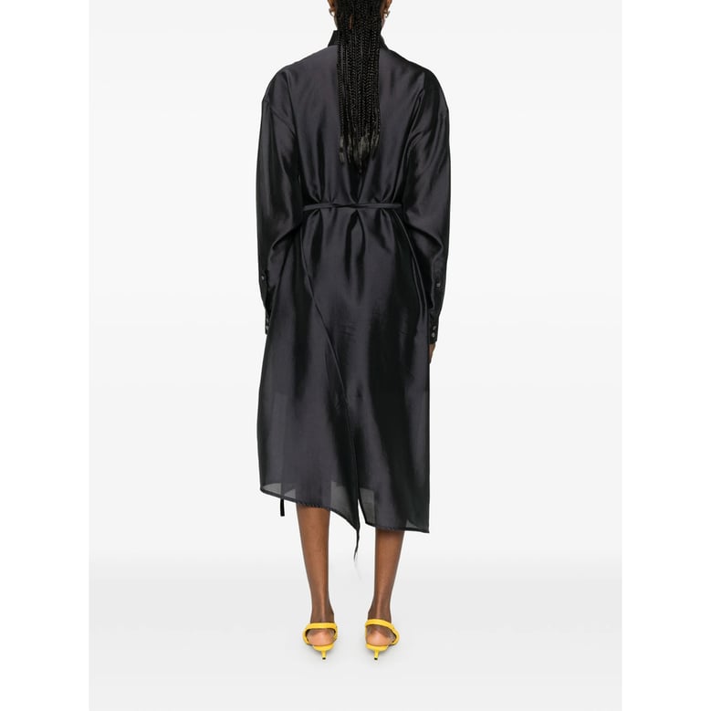 dress with tie detail green by Selfnex