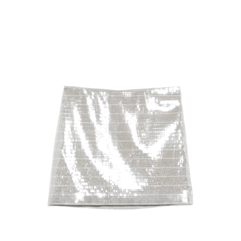 skirt with silver sequin embellishment by Selfnex