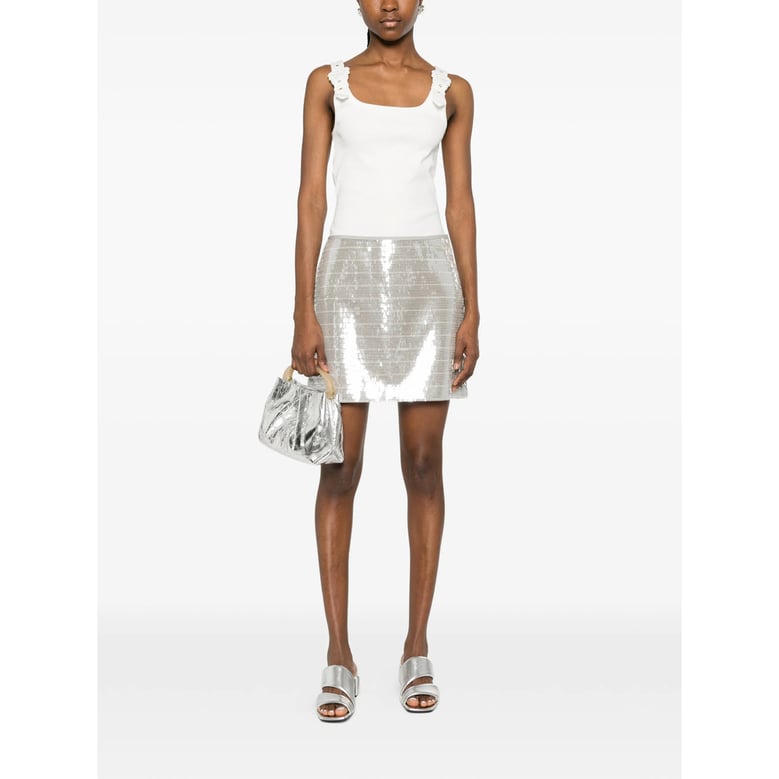 skirt with silver sequin embellishment by Selfnex