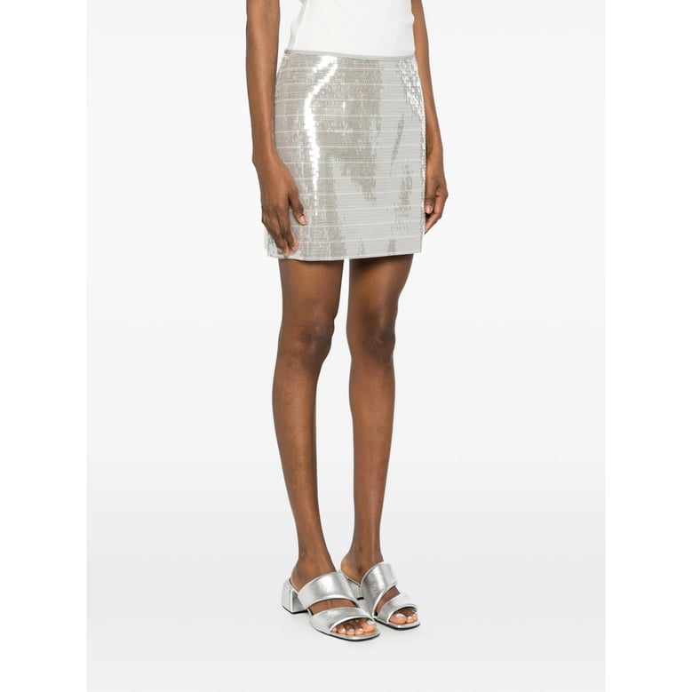 skirt with silver sequin embellishment by Selfnex