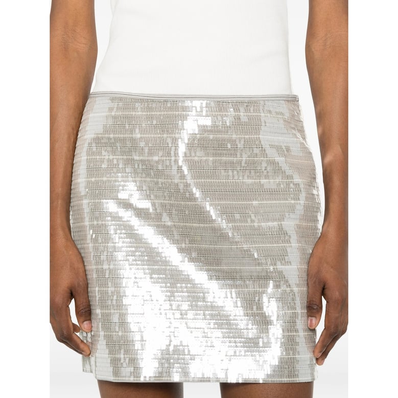 skirt with silver sequin embellishment by Selfnex