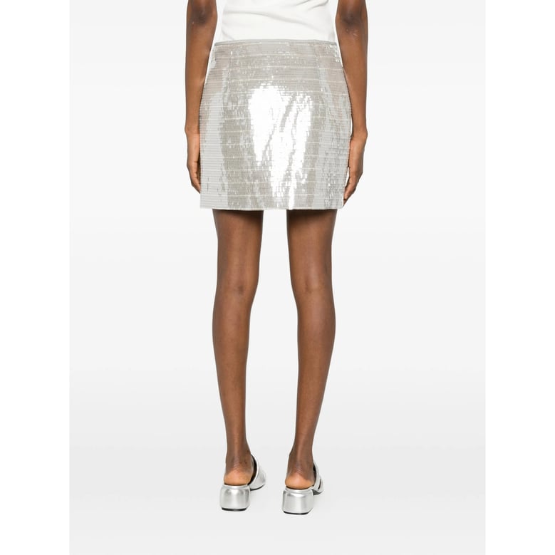 skirt with silver sequin embellishment by Selfnex