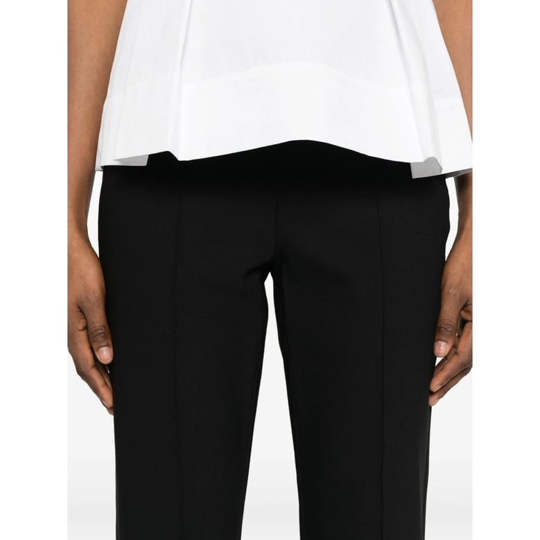 cropped trousers with elasticated waistband by Selfnex