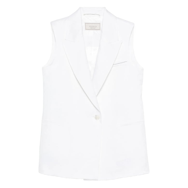 white lapel waistcoat by Selfnex