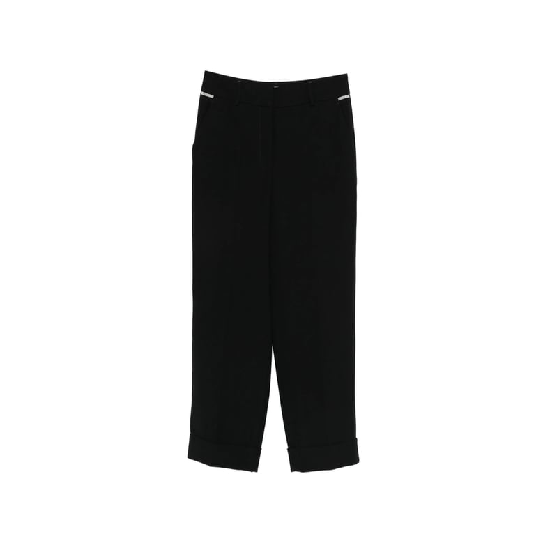 trousers straight-leg with black cuff by Selfnex