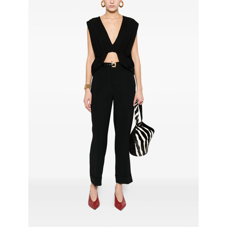 trousers straight-leg with black cuff by Selfnex