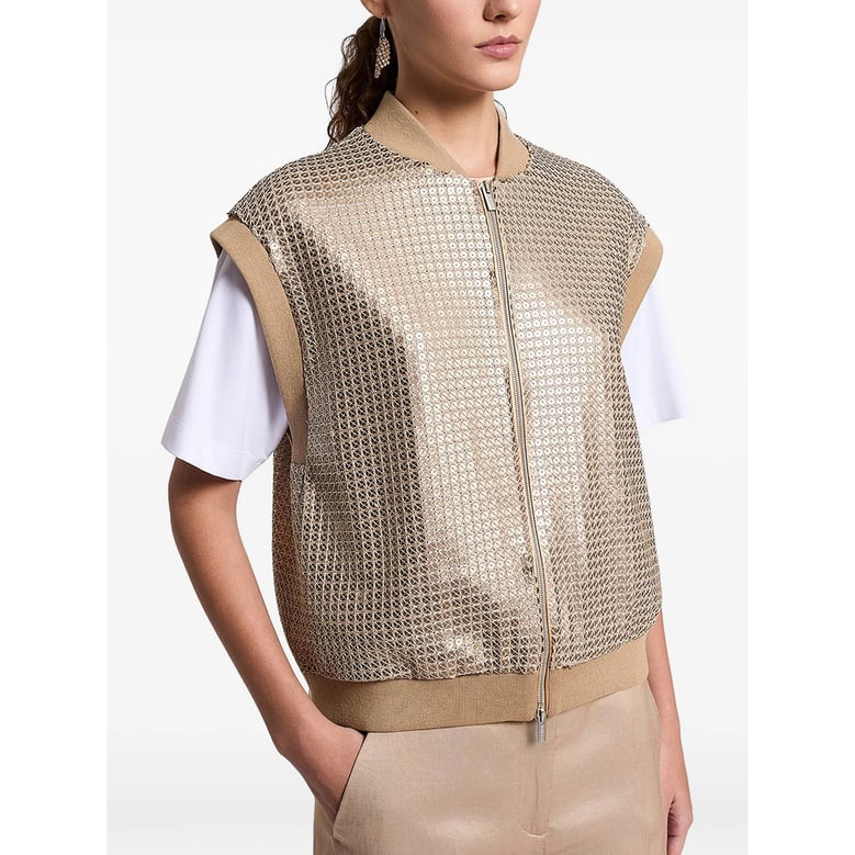 waistcoat gold sequin by Selfnex