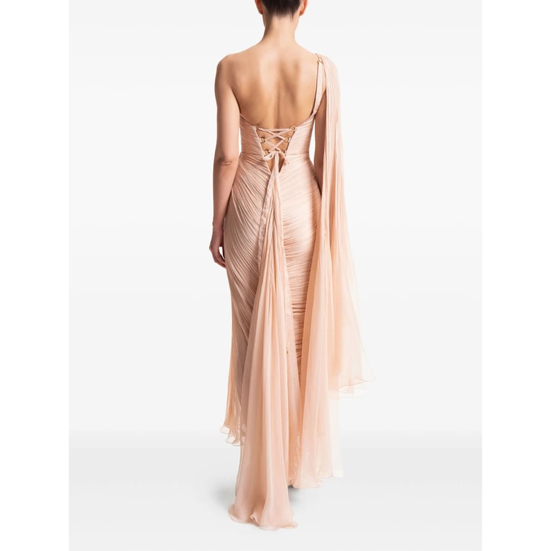 one-shoulder dress neutrals by Selfnex