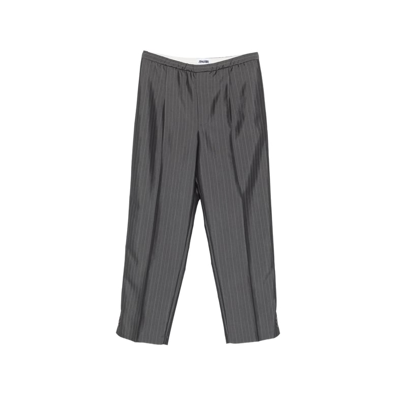 dark grey pinstripe drawstring shorts by Selfnex