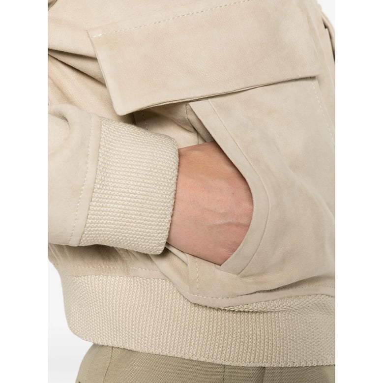 sheepskin bomber jacket by Selfnex